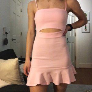 Lucy in The Sky Reilly Cutout Ruffle Dress